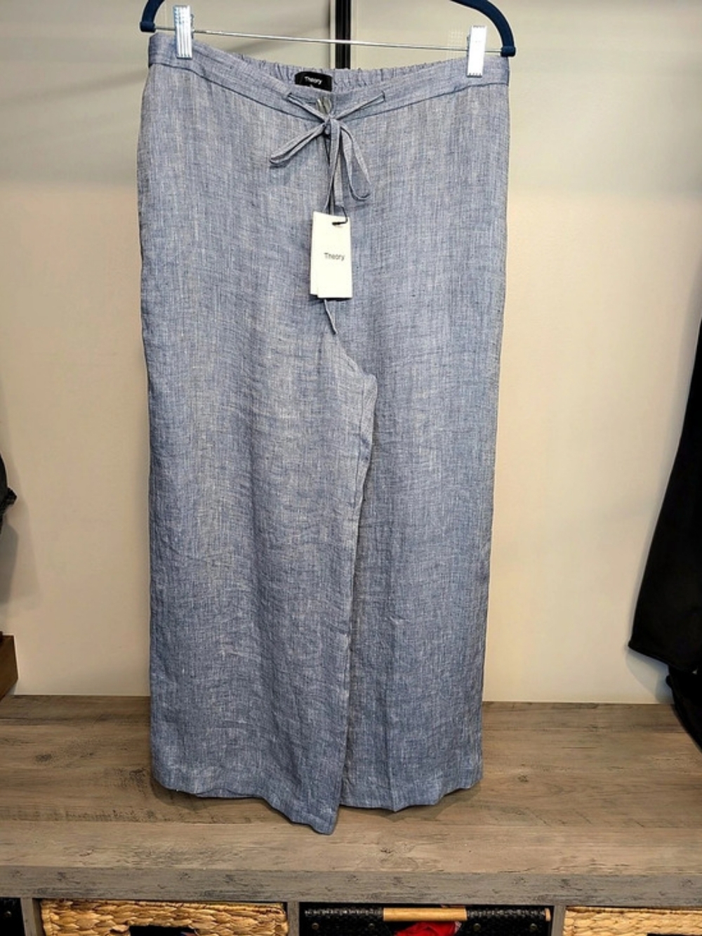 Theory Wide Leg Pants in Blue Size 8